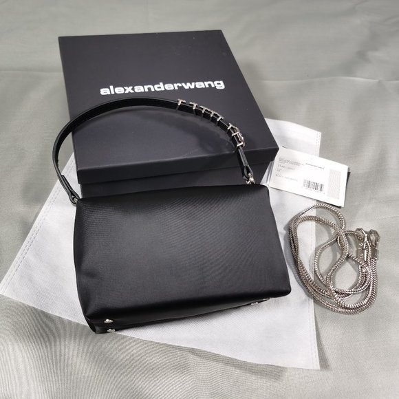 Alexander Wang heiress satin pouch with crystal logo - Picture 6 of 11